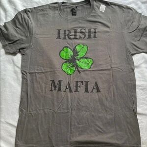 Irish Mafia Clover St. Patrick's Day Graphic Tee (Men's L)